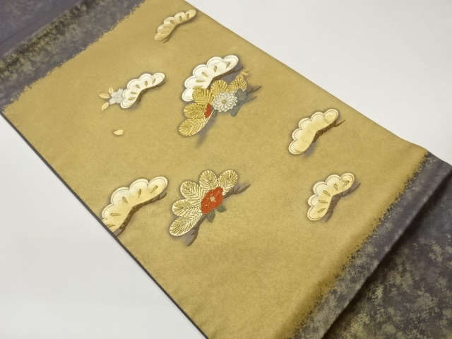 JAPANESE FUKURO OBI / EMBROIDERY / SAKURA